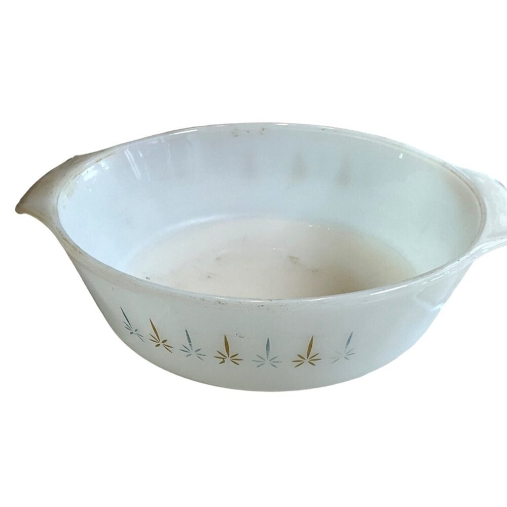 Vintage Fire King Candle Glow Casserole Dish w/o Lid‎ #4371 1/2Qt